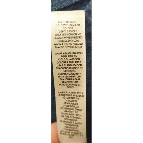 Chicos Women's Top Size 3 (XL/16) Blue~Rope Tie~ Nautical~Fringe~Boho Beachy - Picture 11 of 13